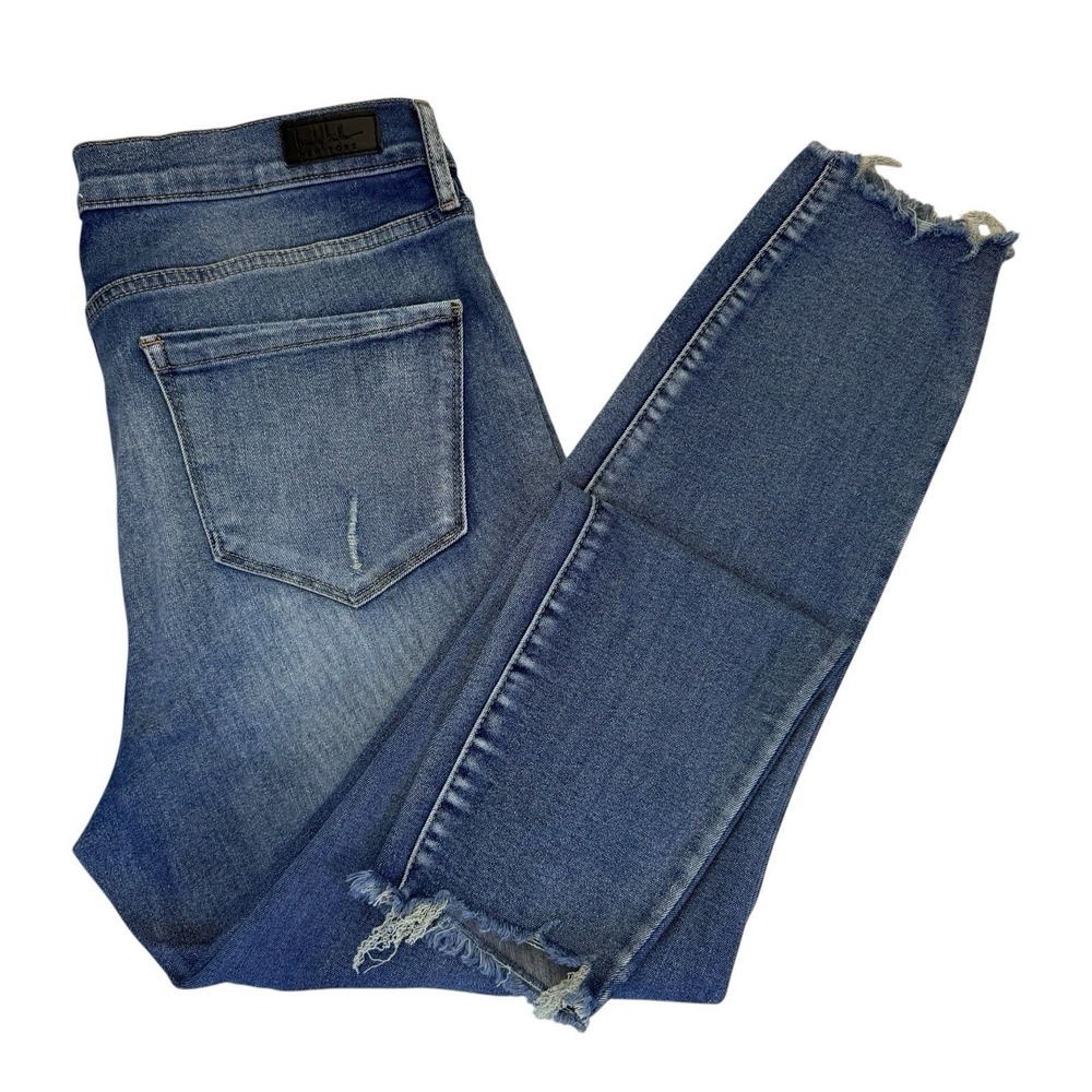 Nicole Miller Womens 12 Blue Jeans Soho High Rise Ankle Skinny Denim Cotton